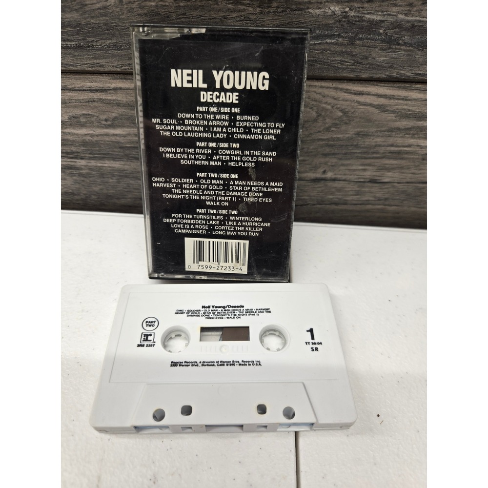 Neil Young Decade Cassette Tape Compilation Reprise Records 3RS 2257 Vtg Rock